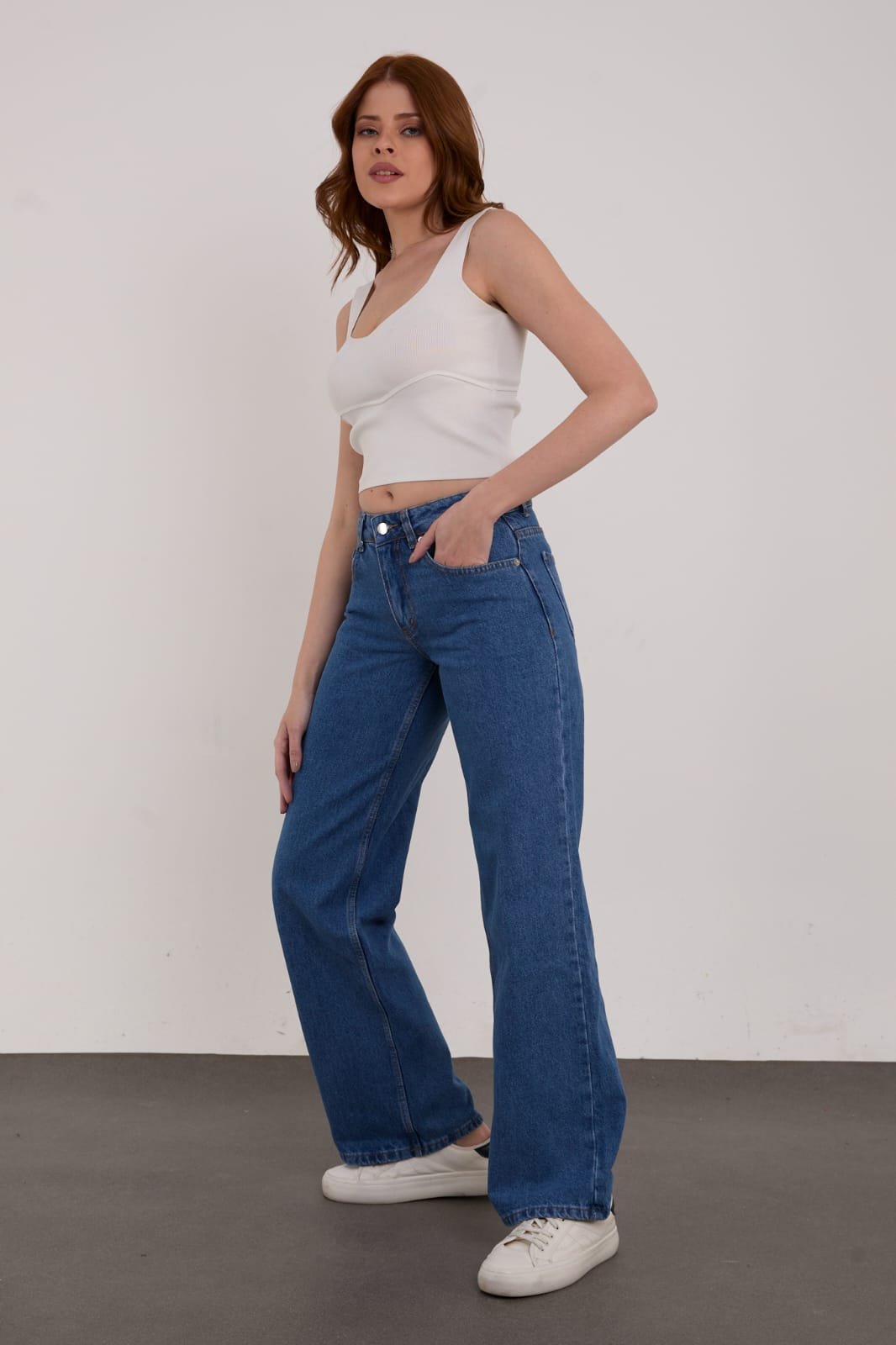 IMG-20251207-WA0004 High Waist Wide Leg Denim Pantolon - Image 1